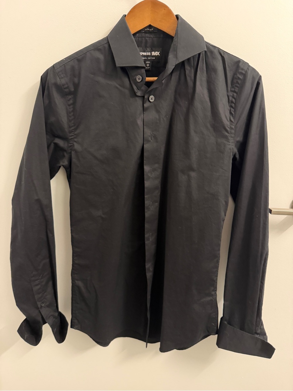 Express Men’s Black Slim Fit Dress Shirt